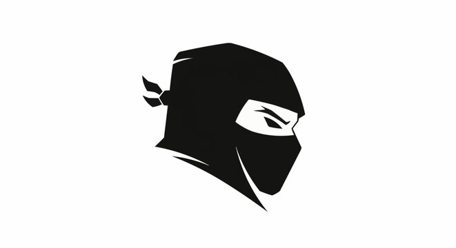 silhouette of a ninja head