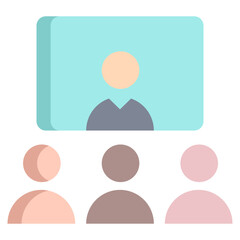 conference call flat icon design