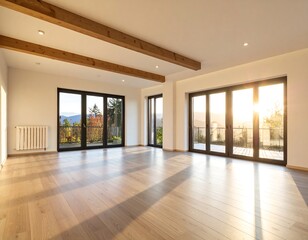 Obraz premium Spacious, sunlit interior of a modern home