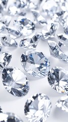 Sparkling diamonds arranged close together