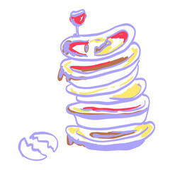 Messy merry Christmas chaos holiday cartoon