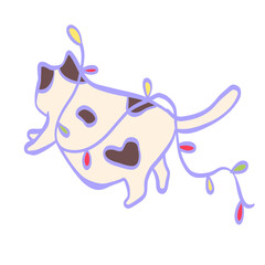 Messy merry Christmas chaos holiday cartoon