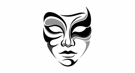 A illustration of vector logo with simple color 