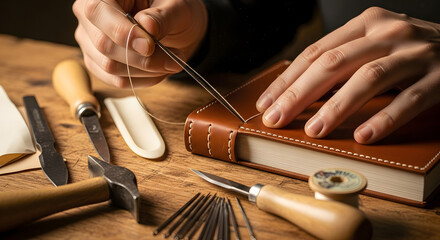 Crafting Leather Bound Journal Handmade Bookbinding with Traditional Tools and Techniques