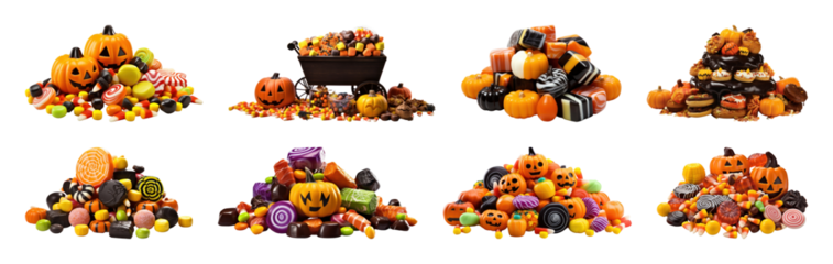 Colorful Halloween candy assortment