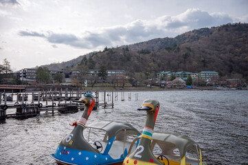 中禅寺湖のスワンボート