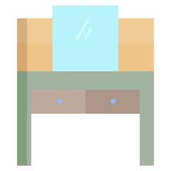 dressing table flat icon design