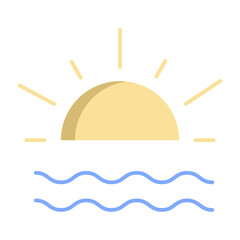 sun flat icon design