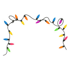 Christmas lights decoration illustration