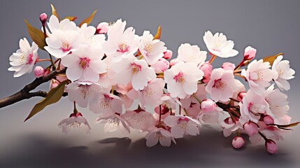 A photo of a bouquet of blooming cherry blossoms