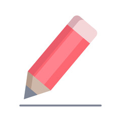 pencil drawing flat icon design