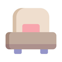single bed flat icon design