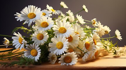 A photo of a bouquet of daisies and chamomile flower
