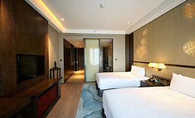 Interior display of high-end five-star hotel guest rooms