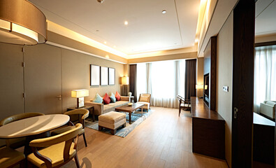 Interior display of high-end five-star hotel guest rooms