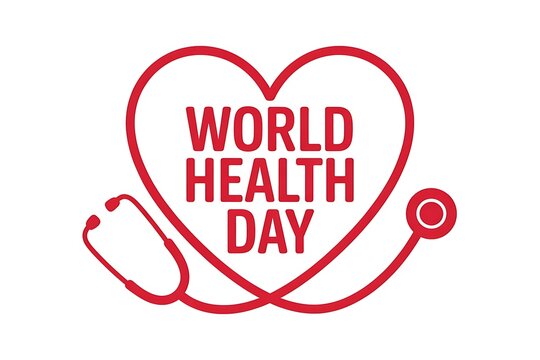 Celebrate World Health Day with a heart and stethoscope, a symbolic reminder to prioritize well-being and promote global healthcare awareness now