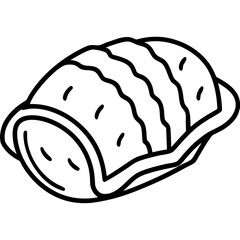 Fototapeta premium Frozen meat line art vector
