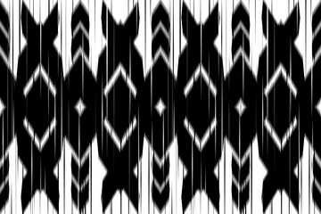 Ethnic seamless, Ikat patterns with simple shapes. Tribal and ethnic fabrics. Simple geometric pattern elements are best used in design, textile printing.