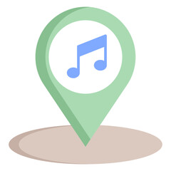 music location flat icon design