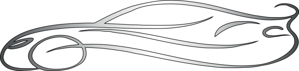 Sleek Car Silhouette: A Modern Automotive Design Concept.
