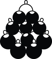 black currant in a glass vase