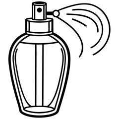 Room spray line art vector