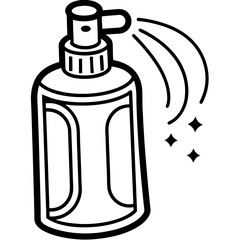 Room spray line art vector