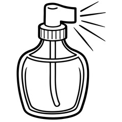 Room spray line art vector