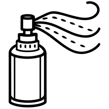 black spray bottle spraying lines clip art preview