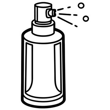 spray bottle spraying liquid outline clip art preview
