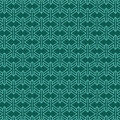 Modern geometric pattern background with teal and dark green hues