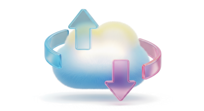 Cloud Storage Upload and Download Icon