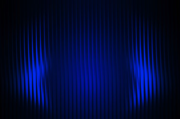 Dark Blue Abstract Vertical Ribbed Background With Light