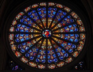 Ornate stained glass