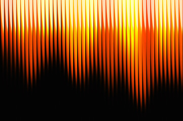 Bright Yellow and Orange Abstract Vertical Lines on Black