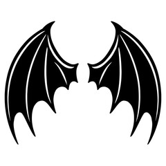 Iconic Black Bat Dragon Demon Wings Vector Silhouette Graphic Illustration - Perfect for Halloween, Gothic Fantasy Art, Mythical Creature Designs, Spooky Decals & Dark Aesthetic Projects, a Versatile