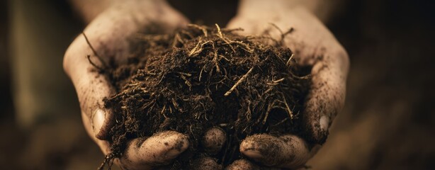[The Root Bundle Cradled in Mud by Weathered Hands, Breathing Earthy Growth]