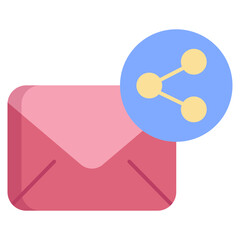email share flat icon design