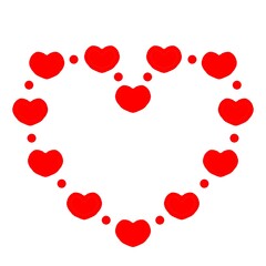 ハートのフレームイラスト