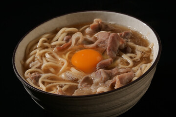 月見うどん　肉うどん