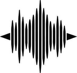 Sound wave icon vector icon