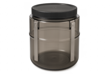 Portable plastic food container with multiple compartments