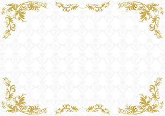 柄入りアンティークフレーム背景27