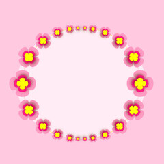 frame with flowers card design