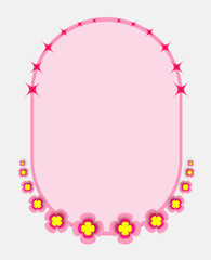 frame with flowers card design.