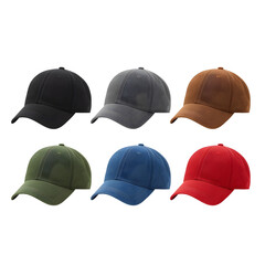 Set of 6 Colorful Baseball Caps - Stylish and Comfortable