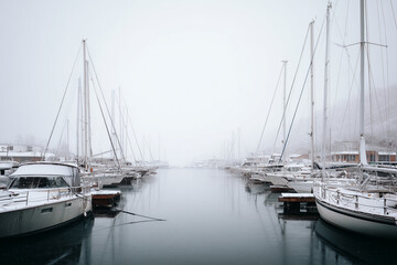 Fototapeta premium Marina in winter