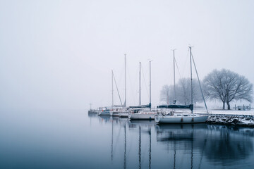 Fototapeta premium Marina in winter