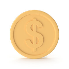 Gold Dollar Coin Financial Symbol