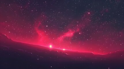 Vivid magenta space scene with stardust and starfield background wallpaper
